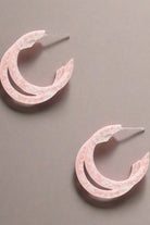 Shop 8 Other Reasons Sofia Richie x 8 Other Reasons Pink Speck Hoop Earrings Earrings for women – premium loungewear and festival fashion at Spoiled Brat