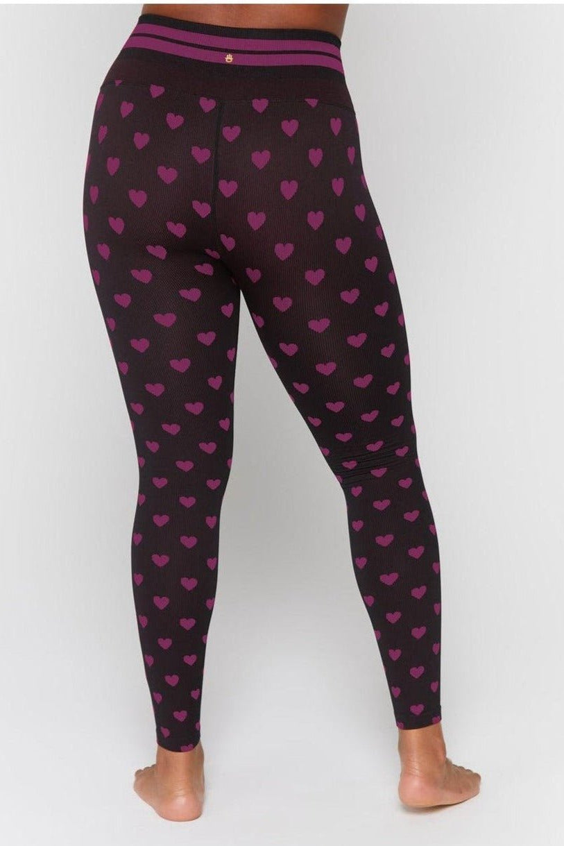 Shop Spiritual Gangster Spiritual Gangster Rosaline Love Sculpt Jacquard Seamless Leggings Leggings for women – premium loungewear and festival fashion at Spoiled Brat
